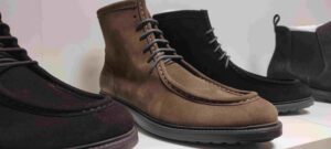 Bota para hombre de piel anteada y con bordón especial tipo wallaby. Suela extralight.